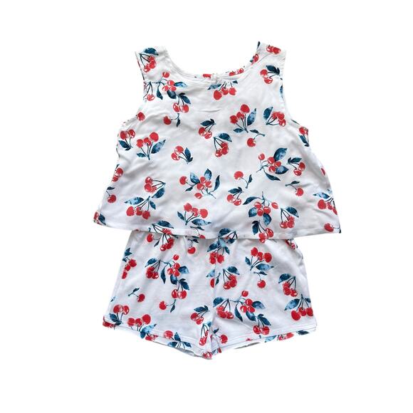 NWT Splendid Cherries Short Romper Size 6x - Picture 1 of 4
